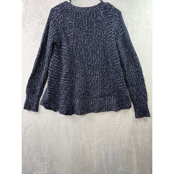 Anthropologie Moth Navy Zipped Stitch Wool/Alpaca Blend Sweater – Size XS - Picture 2 of 7